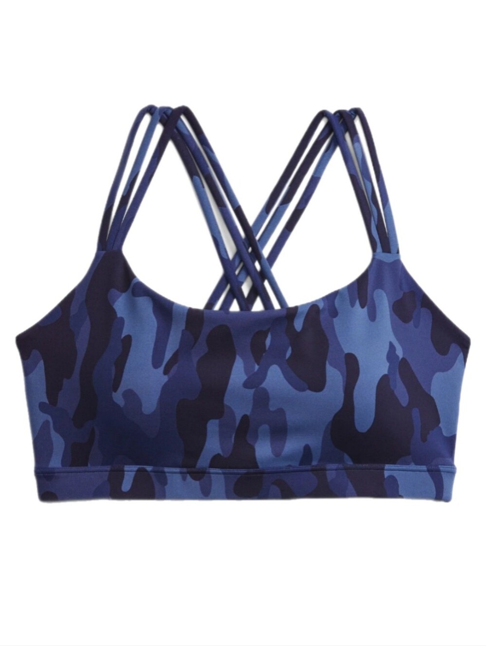 Gap Blue Camo Strappy Sports Bra